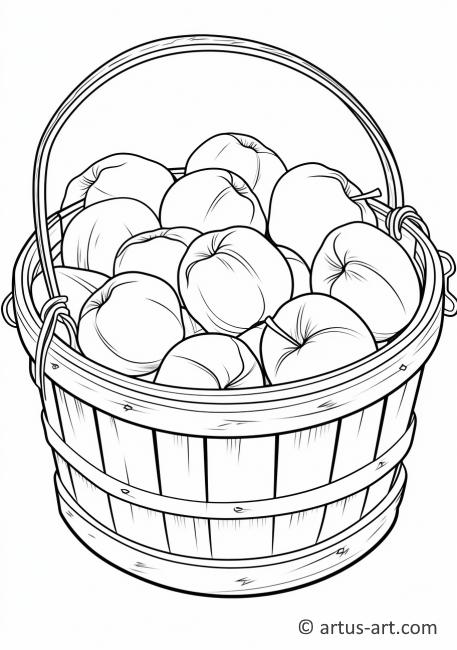 Nectarine Basket Coloring Page